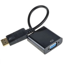 FHD Display Port DP Male to VGA Female Adapter Converter Cable Lead 1080P Black