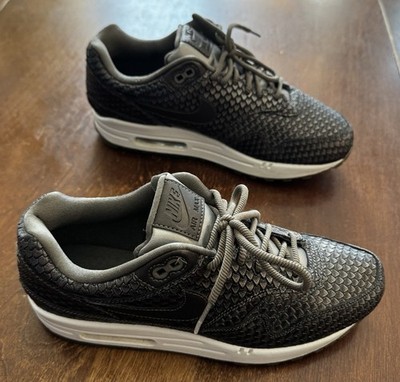 NIKE Air Max 1 REPTILE Low Top SNEAKERS in Metallic Pewter - WOMEN'S Size 9.5 US