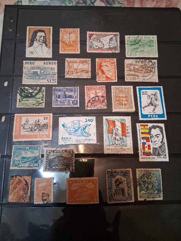 PERU POSTAGE/AIR MAIL MIX MOSTLY USED (LOT 67)
