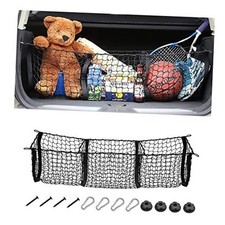Cargo Net for Car, Expandable 3 Pocket Heavy-Duty Cargo Net 43.3"x 11.8"