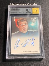 2009 Star Trek Movie Autograph Chris Hemsworth As George Kirk Auto BGS 8.5/10