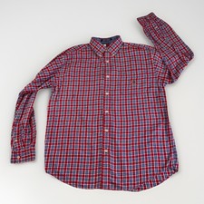 Vintage Tommy Hilfiger Men's XL Patriotic Plaid Flannel Oxford Button Down Shirt