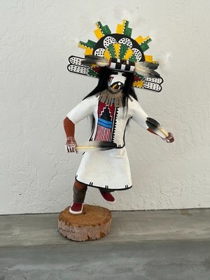 Hopi Cloud Maiden Kachina Doll Sammie Walker 1981 Signed 17''