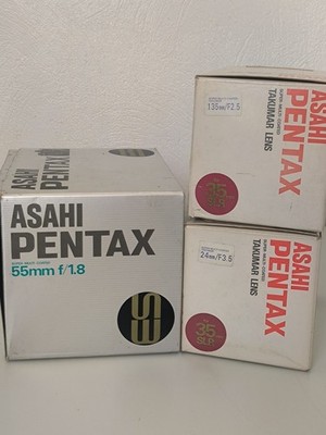 Asahi Pentax Es 55mm 1.8 Takumar Lens 135 F2.5 24 F3.5 Analogkamera