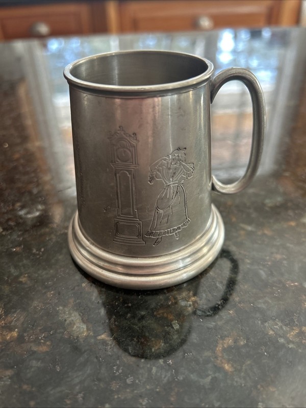 Pewter Nursery Rhyme Cups Hickory Dickory Dock Made In England