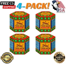 4x Tiger Balm (Red) Super Strength Pain Relief Ointment 21ml. (100% Original)