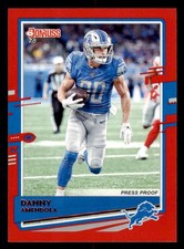 2020 Donruss #98 Danny Amendola Press Proof Red Detroit Lions