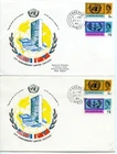1965 UNITED NATIONS ORD.+ PHOS. GREAT BRITAIN QE2 FDC x2 FAREHAM CDS PMKS VGC