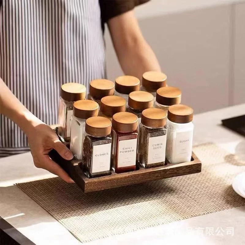 12 Pcs Glass Spice Jars with Label, Airtight Seasoning Containers with Lid