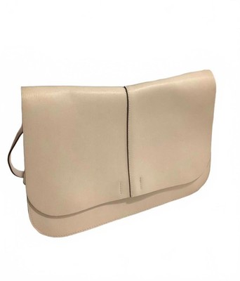 Gianni Chiarini Cream Leather Shoulder Bag Purse
