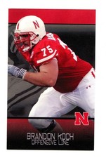 2005 Nebraska Cornhuskers Football Pocket Schedule ~ Brandon Koch ~ NM