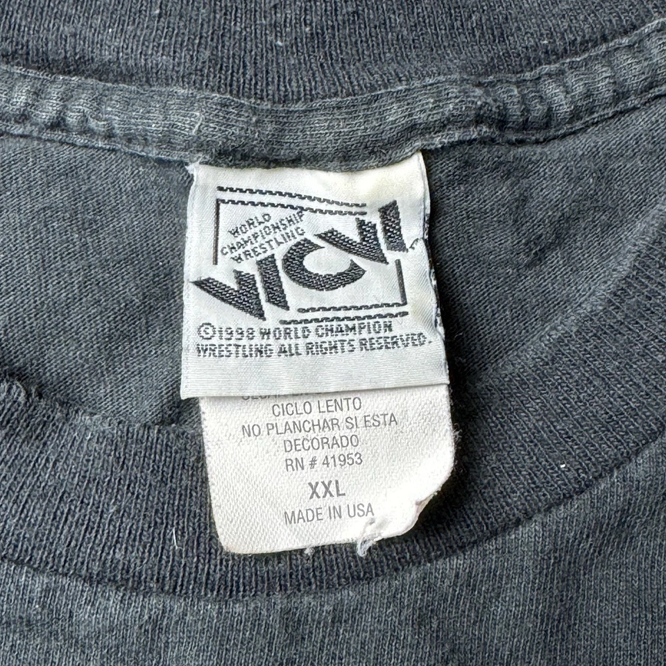 RARE WCW FOUR IV HORSEMEN 1998 WRESTLING T SHIRT 90s RIC FLAIR BLACK 2XL - Image 4 of 4