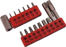16pc TORX BIT SET Star Hex Socket Drive Screw Torque Tamper Proof Tool Amtech