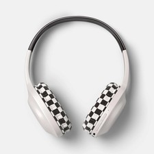 Wireless Built-in-Microphone Headphones - Heyday  Brown Checkered: on-Ear, USB-C