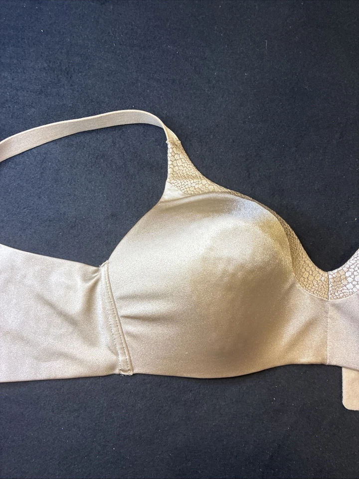 Sujetador Warner's 36D espalda a elevación suave sujetador sin cables 01275 beige ligeramente acolchado Foto 2 de 4
