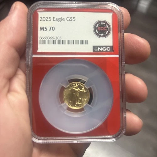 2025 1/10 oz American Gold Eagle NGC MS 70