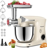 Stand Mixer 1500W 5.5L Bowl 9-in-1 Food Mixer with Meat Grinder Pasta Maker
