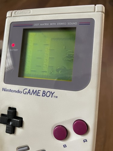 Nintendo Game Boy DMG-01 Console Portatile Grigio Completa di Scatola CIB Spedizione Veloce! - Foto 5 di 16