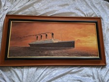 Framed Print On Board Titanics Last Sunset Adrian C Rigby
