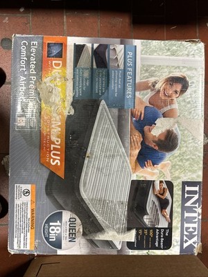 Intex Dura-Beam Deluxe 64413EP Comfort-Plush Elevated Air Bed with Built-In...
