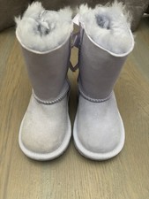 NEW UGG toddler Bailey Bow II purple lavendar ribbon suede boots size 6