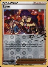 signed leon pokemon card Leon 134/159