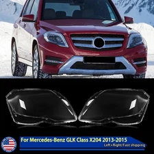 Pair Headlight Headlamp Lens Covers For Mercedes GLK350 GLK300 X204 2013-2015