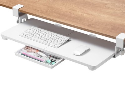 ETHU Clamp Tastaturablage unter Schreibtisch, 26,7'', ergonomische Halterung UVP 42£