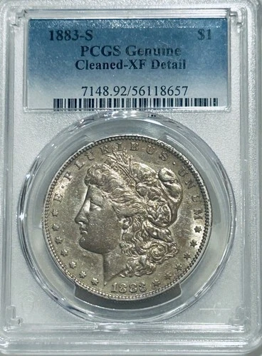 1883 S Morgan Silver Dollar PCGS XF Details Tougher Date Morgan
