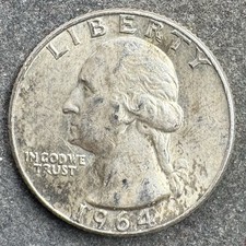 1/4 Dollar 1964 D USA &bdquo;Washington Silver $ &ldquo; 6,25 g .900 Silber KM#164 K150426AE