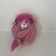 Pocket Popples Pink Party Popple Plush Soft Toy Mini Vintage 1986 Mattel Flaw