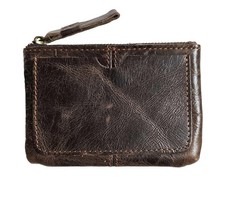 Genuine Leather Coin Purse Pouch for Women Men Vintage Cowhide Grain Leather ...