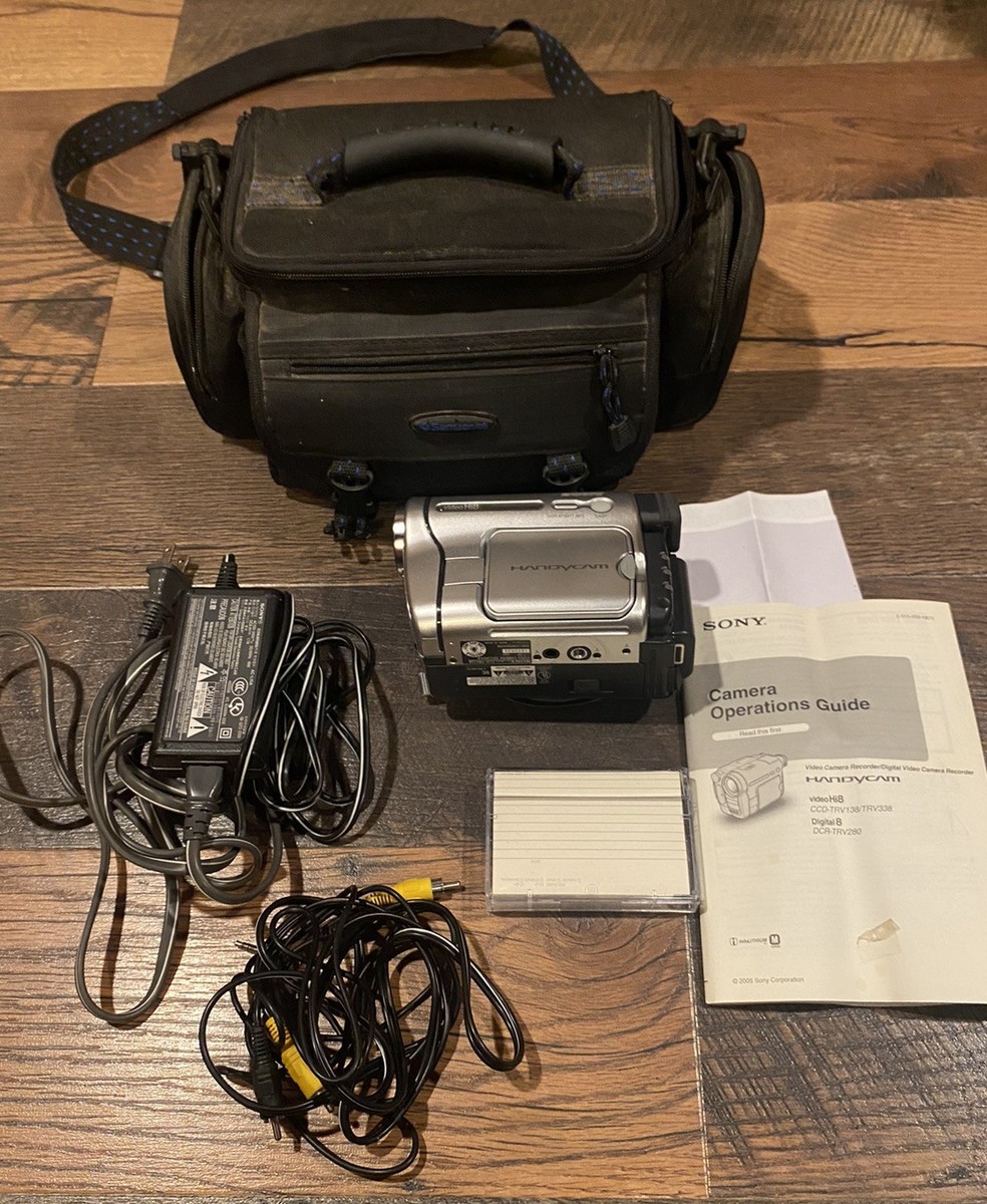 Sony Handy cam Hi8 CCD-TRV138 Working W Paperwork Case Charger Etc