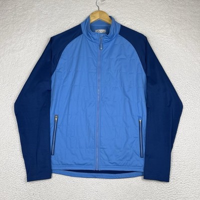 Peter Millar Hyperlight Merge Jacket Mens Large Gray Primland Golf Quilted Soft