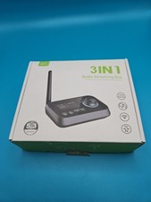 Bluetooth Transmitter Receiver 3-in-1 BT 5.3 Audio Adapter for 2 Headphones