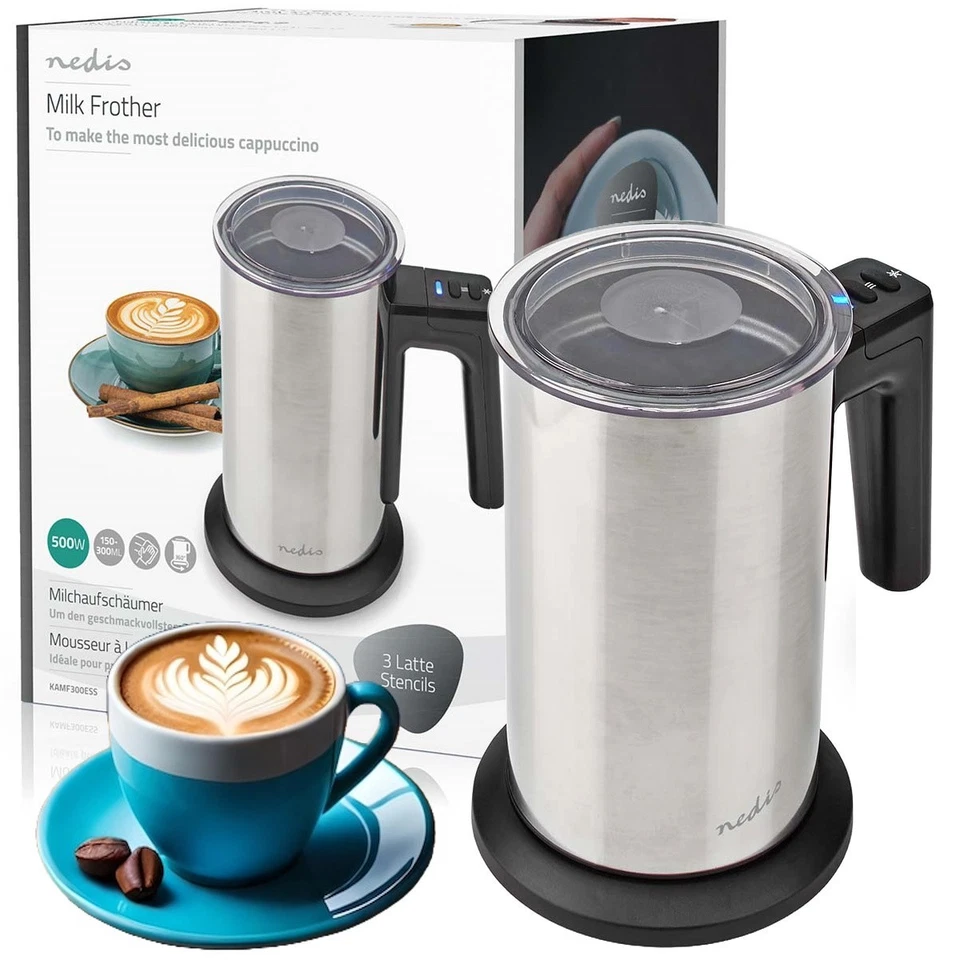 NEDIS MONTALATTE ELETTRICO 3 IN 1 SCHIUMA CAPPUCCINATORE 150 ML CAFFÈ LATTE 