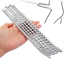 Stainless Steel Male Penis Plug Urethral Sounding Dilator Solid Penis Stretcher