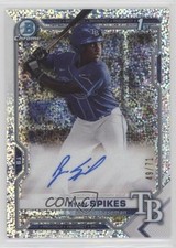 2021 Bowman Draft Chrome Pick Sparkle Refractor 49/71 Ryan Spikes Auto 3x7