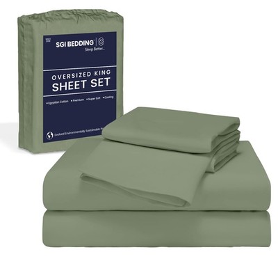Sgi Bedding 84X 84 4 Pc Emperor/Wyoming King Sheet Set 100 Egyptian Cotton