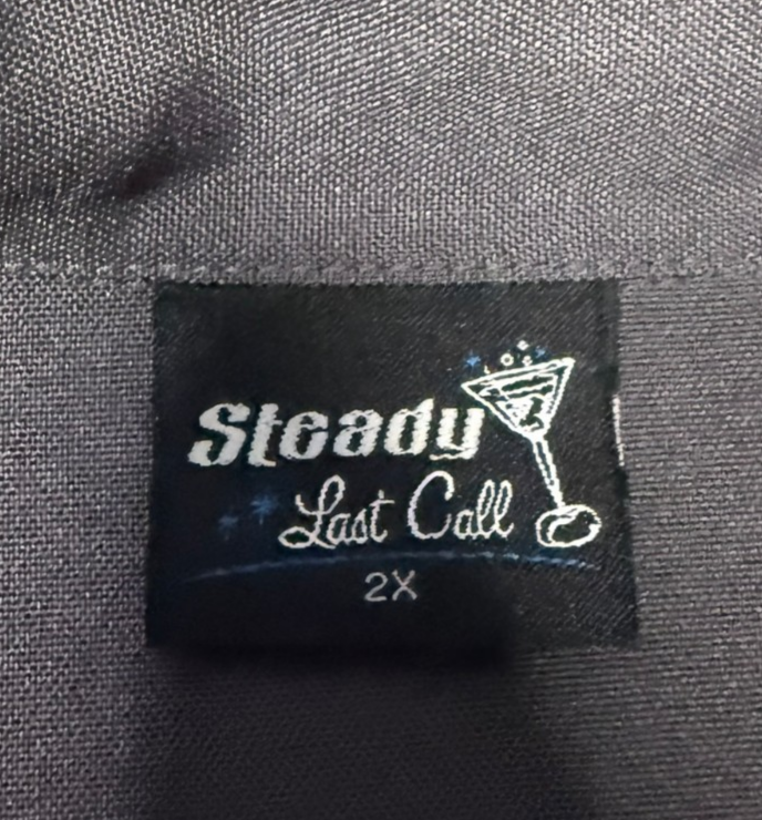Steady Last Call Shirt Mens 2XL Rockabilly Pin Up Vegas Lounge