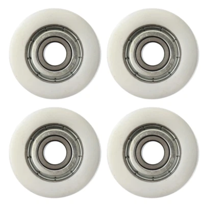 OKODOKO 4pcs 8 x 32 x 12mm Roller Idler Bearing Pulley Sliding Conveyor Wheel White 608Z