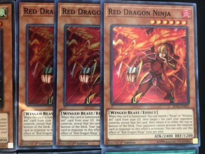 YUGIOH NINJA DECK- NINJITSU ART - GRANDMASTER HANZO- WHITE DRAGON- RED-  YELLOW | eBay