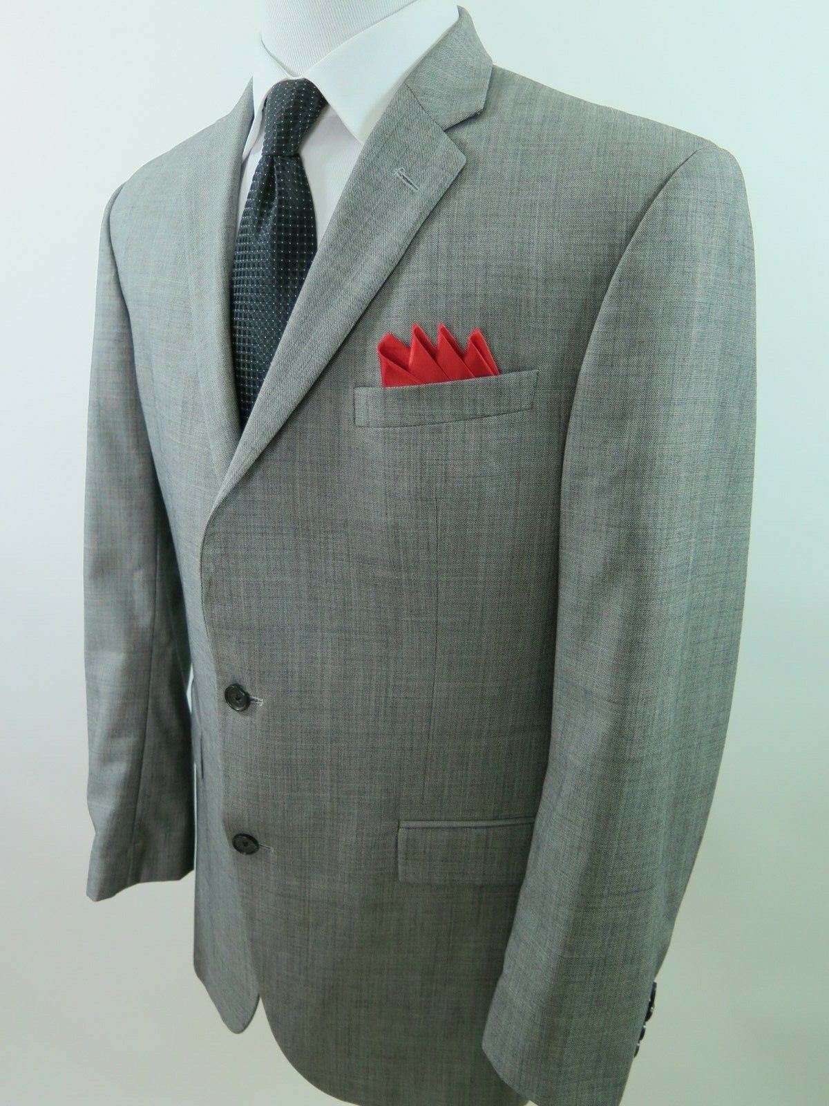 Jack Victor Studio Pure Wool Solid Gray Two Piece… - image 4