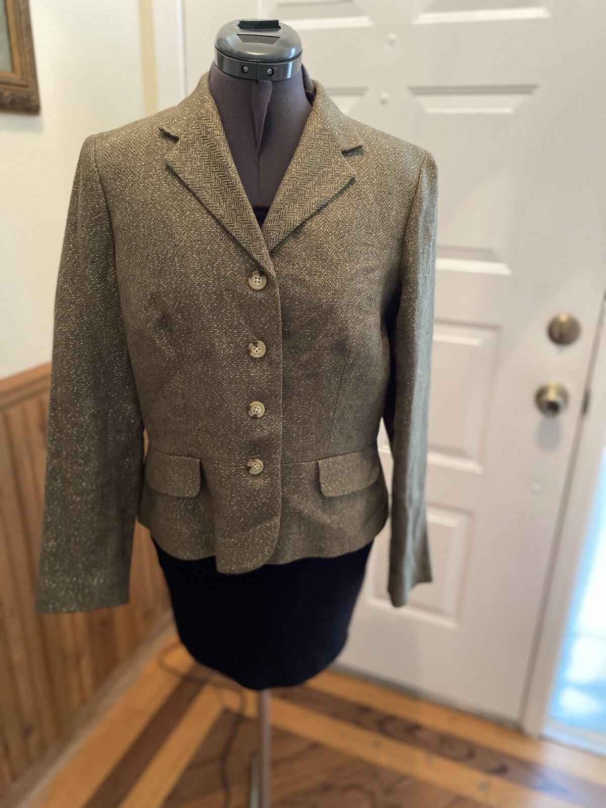 ladies herringbone blazer