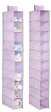 mDesign Hanging Wardrobe Storage – pack of 2 lilac 