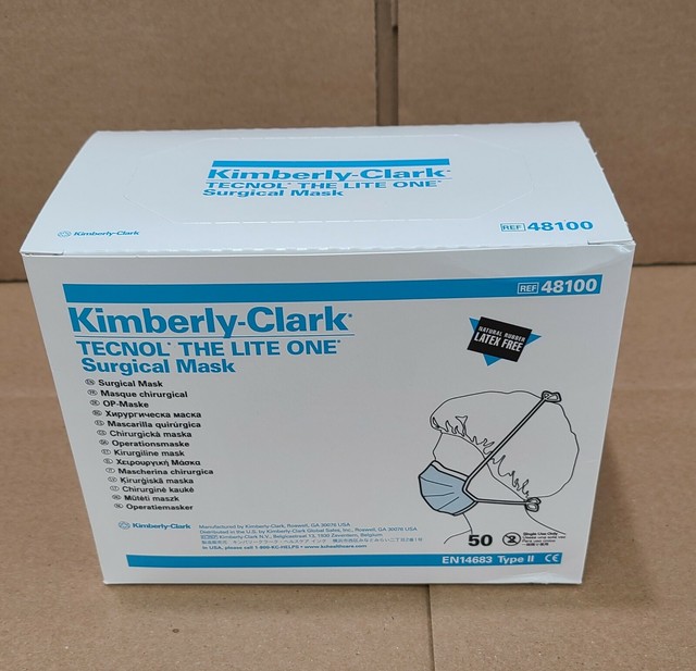 KimberlyClark 48100 Tecnol The Lite One Surgical Mask Blue Case of 300