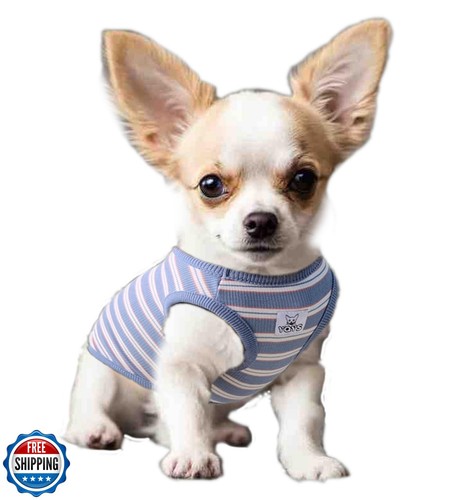 YQYS Dog Shirts Multi-Color Striped Cotton Vest for Small Dogs and Cats Puppy