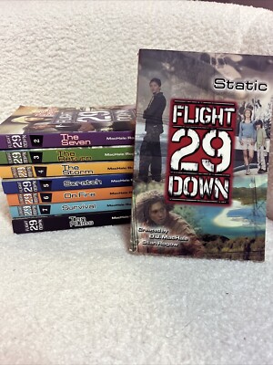 Lot of 8 FLIGHT 29 DOWN Complete Book Series TPB by D J MacHale, Stan Rogow
