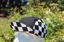 CYCLING CAP CHECKERBOARD HANDMADE IN USA S M L