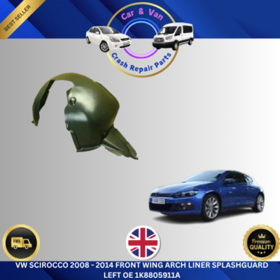 VW Scirocco 2008-2014 Front Left Wing Inner Arch Liner Splashguard-OE 1K8805911A